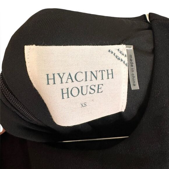 Tuckernuck HYACINTH HOUSE Black Juliet Maxi Dress with Green Printed Sleeves XS - Picture 6 of 7